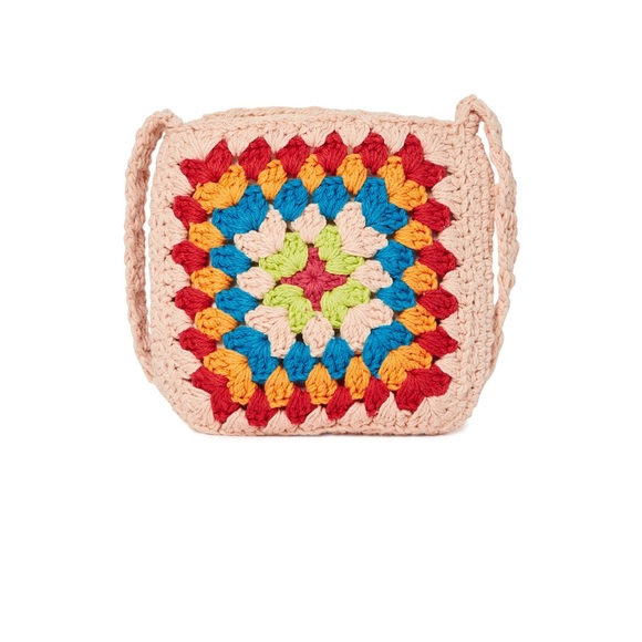 Woman’s Festival Crochet Granny Square Crossbody Bag - Picture 3 of 8